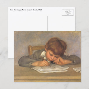 Cartão Postal Jean desenhado por Pierre Renoir, Arte Fino Antigo