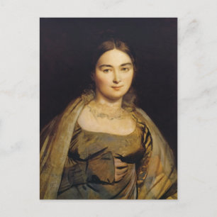 Cartão Postal Jean Dominique Ingres - Retrato de Madame Ingres