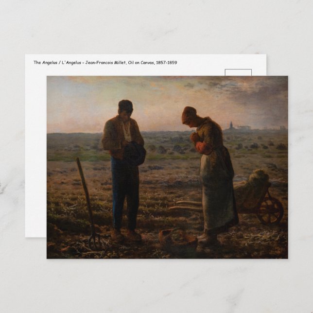 Cartão Postal Jean-Francois Millet - Angelus (Frente/Verso)