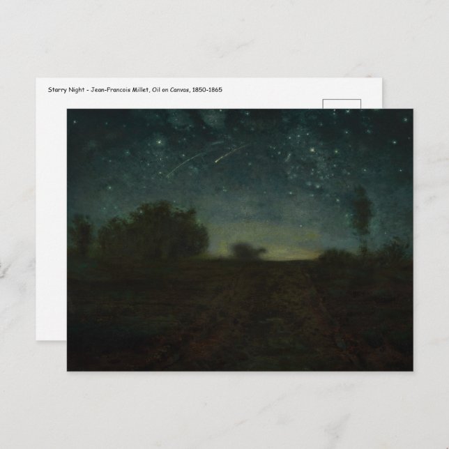 Cartão Postal Jean-Francois Millet - Starry Night (Frente/Verso)