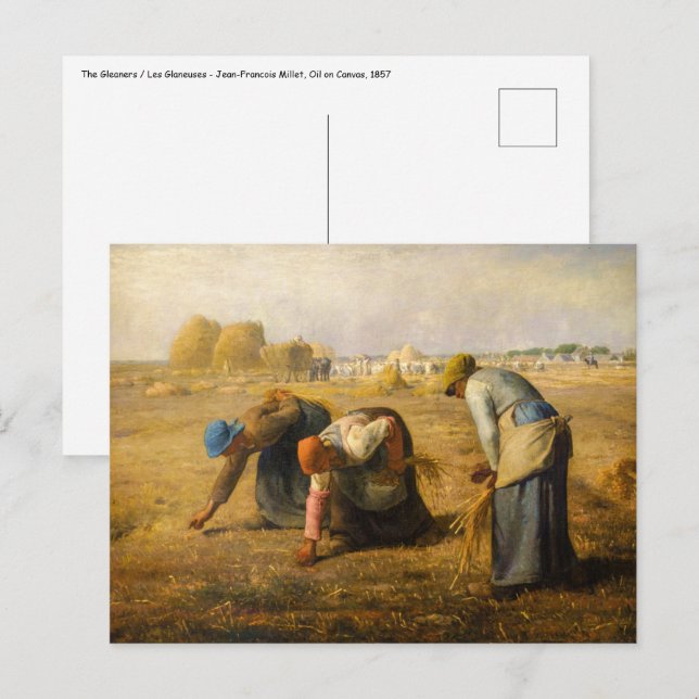 Cartão Postal Jean-Francois Millet - The Gleaners (Frente/Verso)
