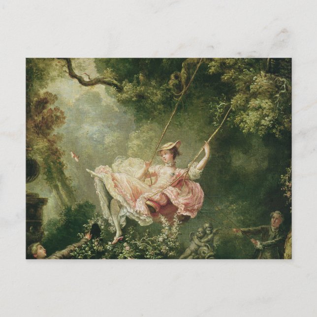 Cartão Postal Jean-Honoré Fragonard - The Swing (Frente)