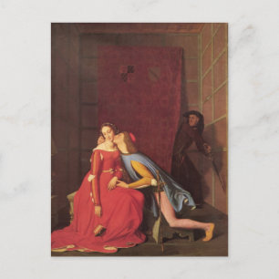 Cartão Postal Jean Ingres- Francesca da Rimini & Paolo Malatesta