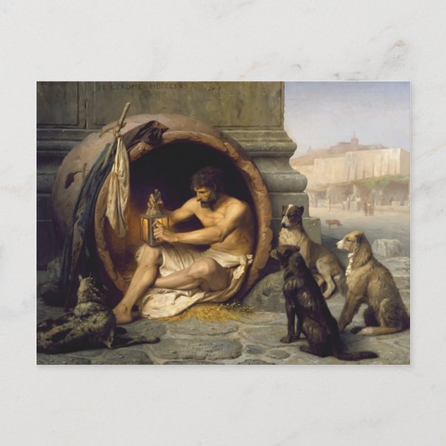 Cartão Postal Jean-Leon Gerome-Diogenes (Frente)
