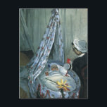 Cartão Postal Jean Monet em seu berço por Claude Monet<br><div class="desc">Jean Monet em Seu Berço (1867), de Claude Monet, é um retrato da família das artes plásticas vintage impressionismo. O filho do artista como um bebê dormindo em seu berço. Sua mãe ou babá está olhando para ele enquanto dorme em seu berço no berçário. Sobre o artista: Claude Monet (1840-1926)...</div>