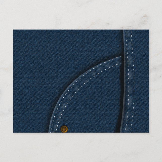 Cartão Postal Jeans de Denim (Frente)
