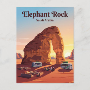 Cartão Postal Jebel Al-Fil (Roca do Elefante) Arábia Saudita