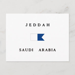 Cartão Postal Jeddah Arábia Saudita Alpha Dive Flag