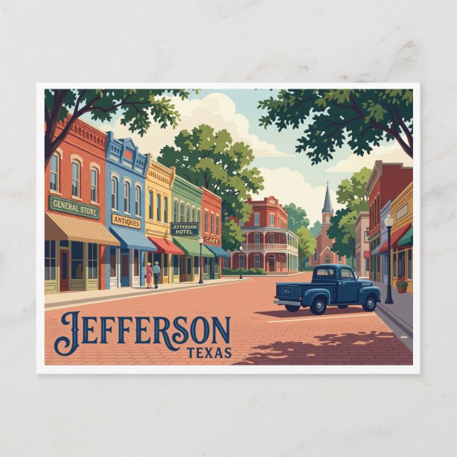 Cartão Postal Jefferson Texas (Frente)
