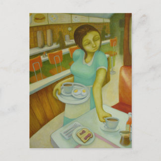 Cartão Postal Jelly de torradas de ovos de jantar