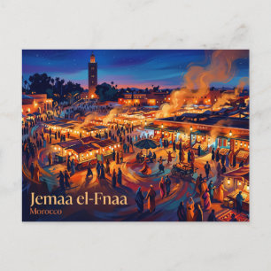 Cartão Postal Jemaa el-Fnaa Marrocos