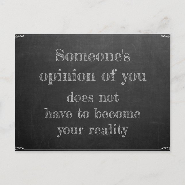 Cartão Postal Jemandes Meinung von dir (Frente)