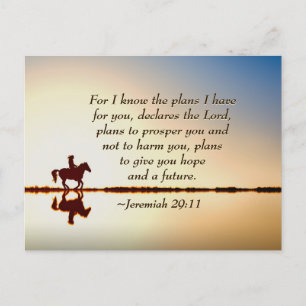 Cartão Postal Jeremiah 29:11 Porque eu sei os planos que tenho p