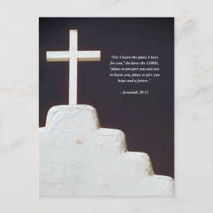 Cartão Postal JEREMIAH 29:11 Verso da Bíblia