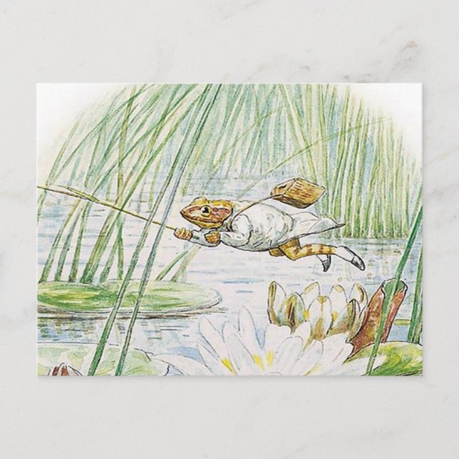 Cartão Postal Jeremy Fisher dá um salto Excelente em Beatrix Pot (Frente)