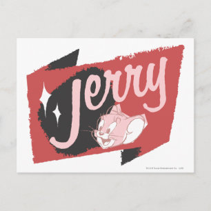 Cartão Postal Jerry Red and Black Logo