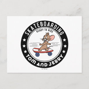 Cartão Postal Jerry Skateboard - Pronto Para Ir