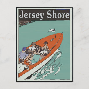 Cartão Postal Jérsei Shore Ride, Estilo de Vintage