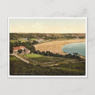 Cartão Postal Jersey, Baía de Brelades de Santo, Ilha do Canal, 