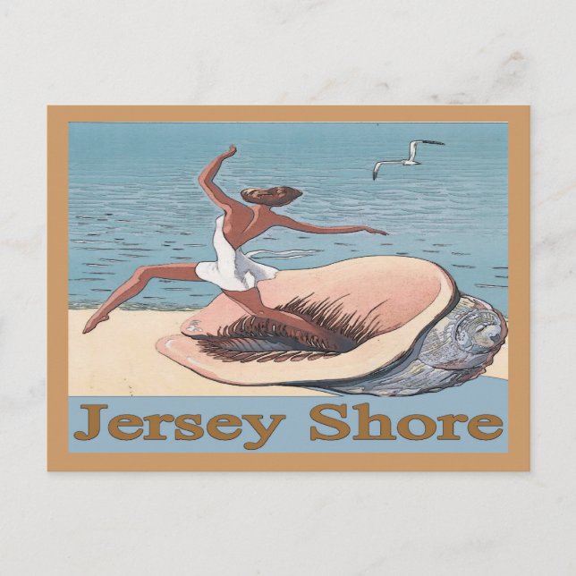 Cartão Postal Jersey Shore, Shell Poster, (Frente)
