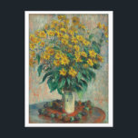 Cartão Postal Jerusalém Artichoke Flores Pintura de Monet<br><div class="desc">Jerusalem Artichoke Flowers (1880) apresentada por Claude Monet</div>