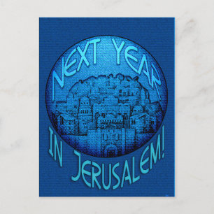 Cartão Postal Jerusalém Azul