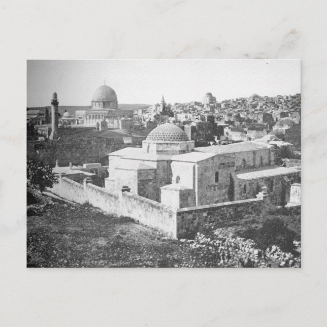 Cartão Postal Jerusalém como parecia cerca de 1891. (Frente)