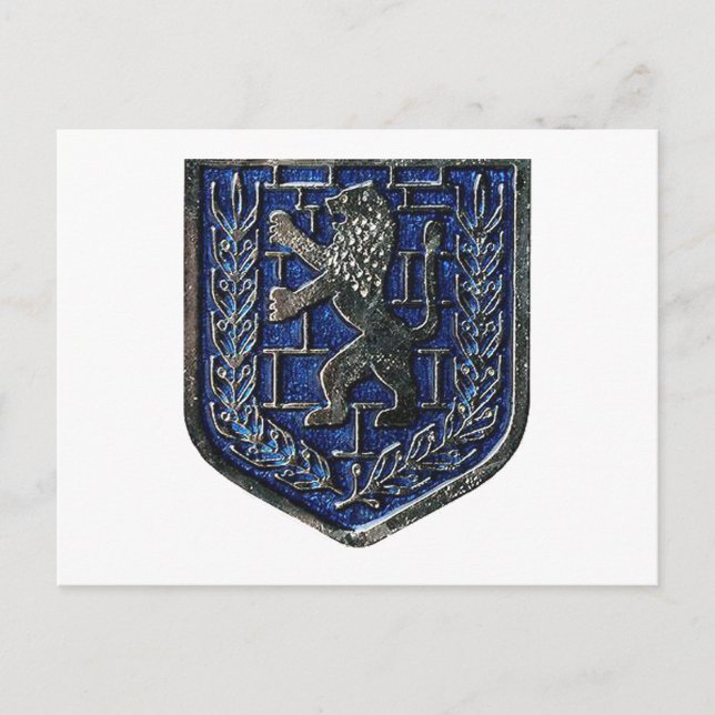Cartão Postal Jerusalem Crest Blue (Frente)