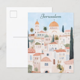 Cartão Postal Jerusalem Gouache - Viagem