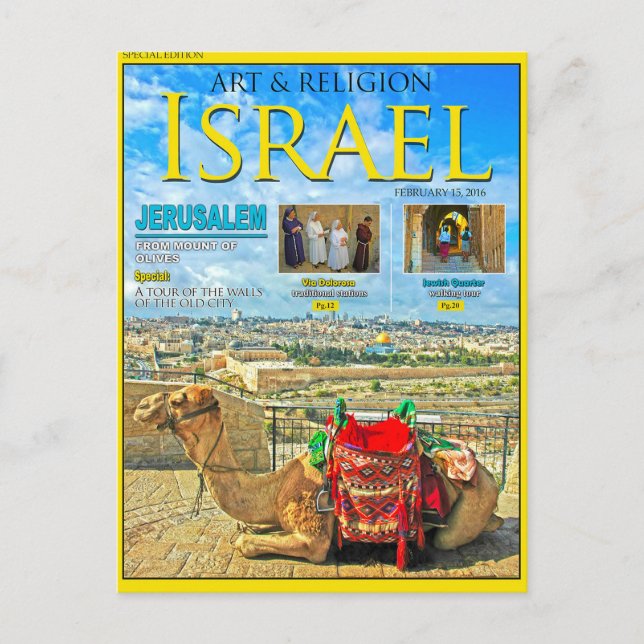 Cartão Postal Jerusalém Israel (Frente)