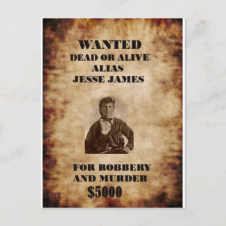 Cartão Postal jesse james