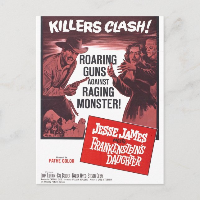 Cartão Postal Jesse James Encontra o Cartão-Postal da Filha Fran (Frente)