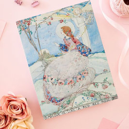 Cartão Postal Jessie M. King Oh Meu Amor É Como uma Rosa vermelh