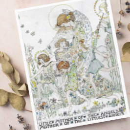 Cartão Postal Jessie M. King Pequena Mãe dos Anjos