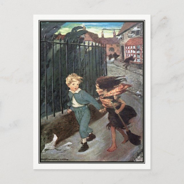 Cartão Postal Jessie Willcox Smith - Diamond e Little Girl (Frente)
