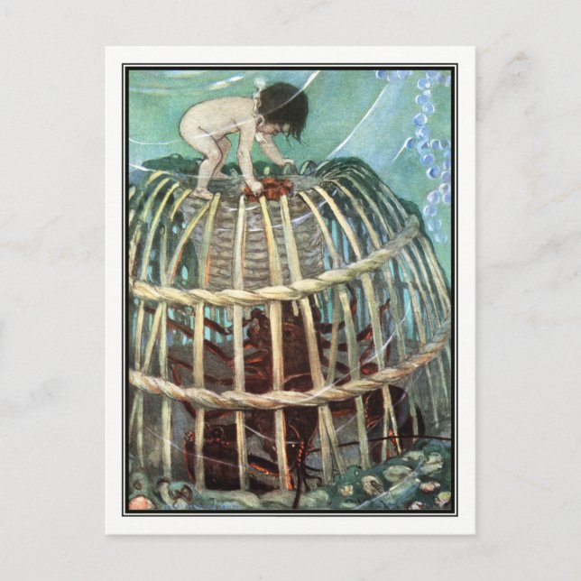 Cartão Postal Jessie Willcox Smith - Os Bebês Da Água (Frente)