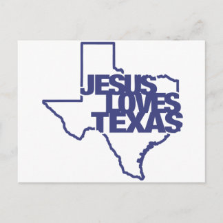 Cartão Postal Jesus ama o Texas
