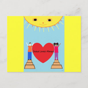 Cartão Postal Jesus ama sempre cartão-postal
