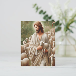 Cartão Postal Jesus Andando Com Os Corregos