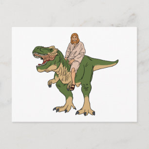 Cartão Postal Jesus Andando T-Rex