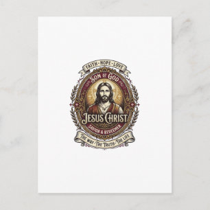 Cartão Postal Jesus Antiguidades Camiseta Gráfica de Relíquias A