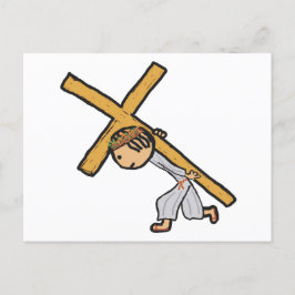 Cartão Postal Jesus Carregando A Cruz