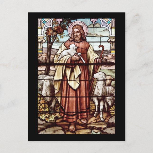 Cartão Postal Jesus com Suas Ovelhas (Frente)