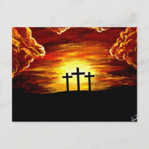 Cartão Postal Jesus Cristo Amor a Deus Crucifix