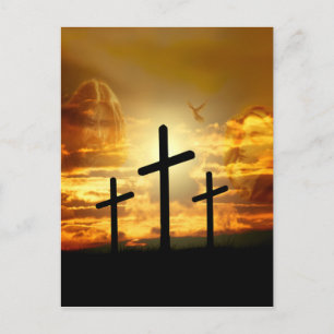 Cartão Postal Jesus Cristo Bênção Virgem Maria Dove Calvery
