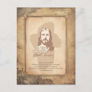 Cartão Postal Jesus Cristo. Christian Preacher Old Fashioning