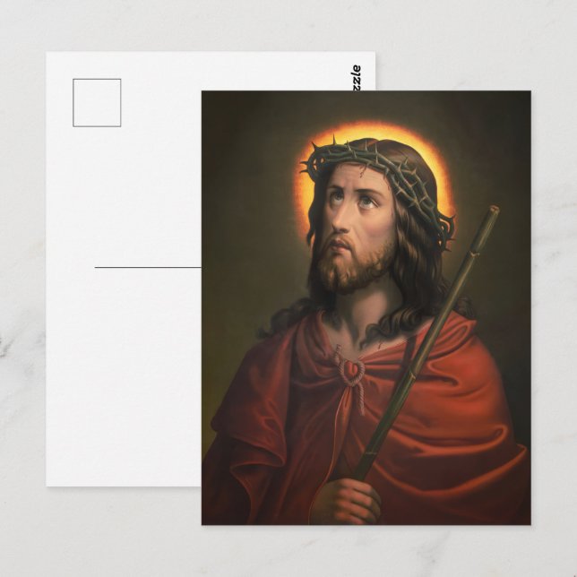 Cartão Postal Jesus Cristo com a Coroa de Cornos (Frente/Verso)