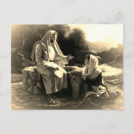 Cartão Postal Jesus Cristo e Rua Mary Magdalene (artista desconh