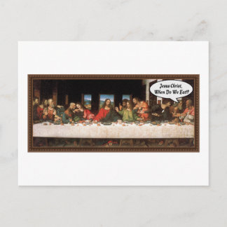 Cartão Postal Jesus Cristo Quando Comemos? - Última Ceia Engraça
