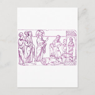 Cartão Postal Jesus Cristo ressuscita Lázaro